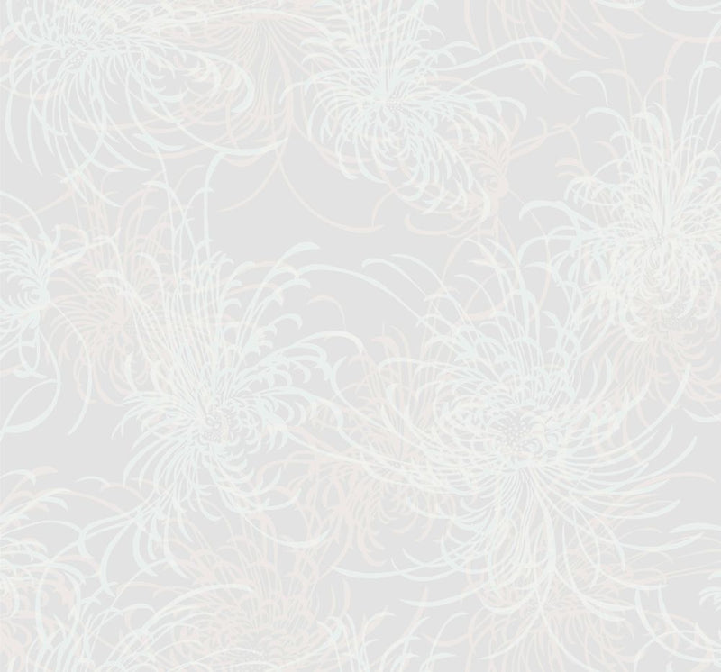 media image for Noell Floral Wallpaper in Off-White from the Casa Blanca II Collection by Seabrook Wallcoverings 282