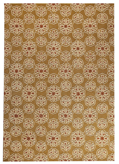 product image for Normandie Collection Hand Tufted Wool Area Rug in Gold design by Mat the Basics 22