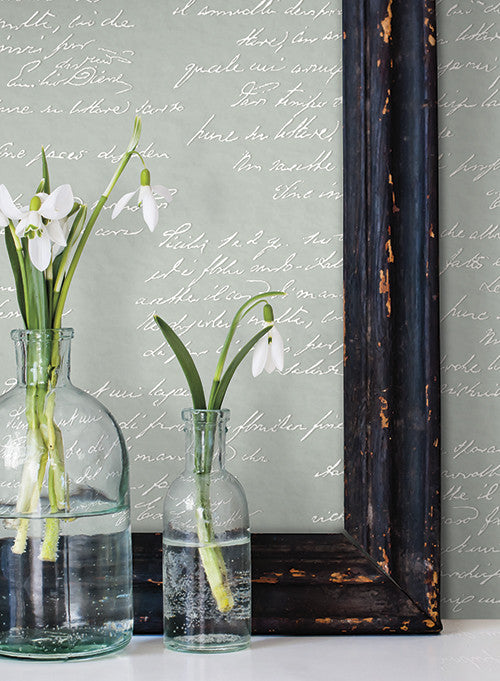 media image for Noteworthy Wallpaper in Soft Mint from the Magnolia Home Collection by Joanna Gaines for York Wallcoverings 296