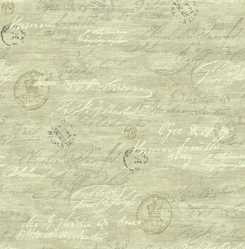 media image for sample nouveau calligraphy wallpaper in warm neutral from the nouveau collection by wallquest 1 253