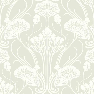 product image of Nouveau Damask Wallpaper in Beige and Ivory from the Deco Collection by Antonina Vella for York Wallcoverings 535