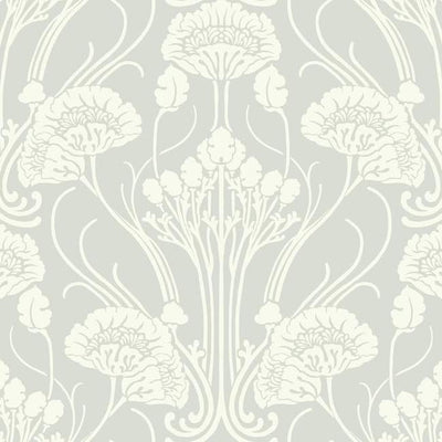 product image of sample nouveau damask wallpaper in grey and ivory from the deco collection by antonina vella for york wallcoverings 1 547