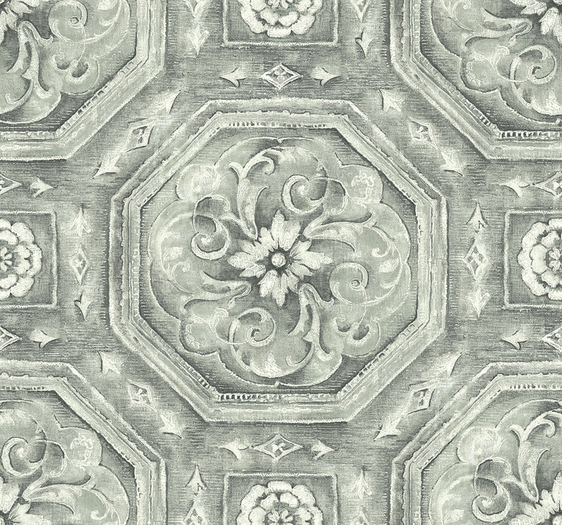 media image for sample nouveau tile wallpaper in silver from the nouveau collection by wallquest 1 227