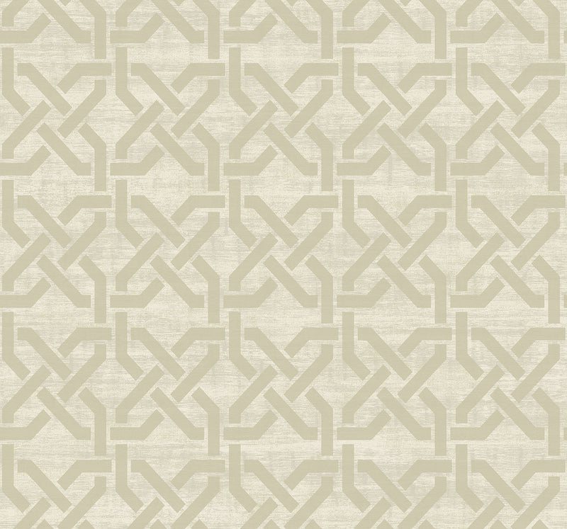 media image for Nouveau Trellis Wallpaper in Camel from the Nouveau Collection by Wallquest 263