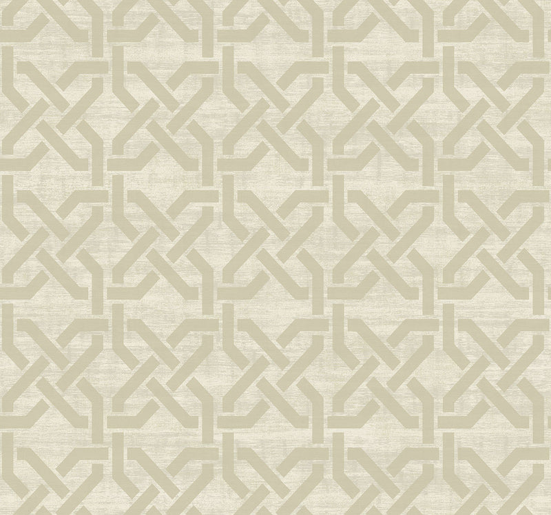 media image for Nouveau Trellis Wallpaper in Camel from the Nouveau Collection by Wallquest 268
