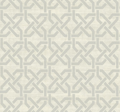 product image of Nouveau Trellis Wallpaper in Dove from the Nouveau Collection by Wallquest 514