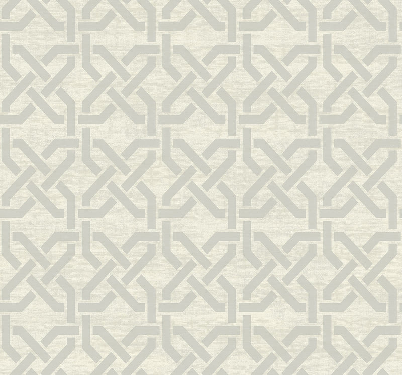 media image for Nouveau Trellis Wallpaper in Dove from the Nouveau Collection by Wallquest 235