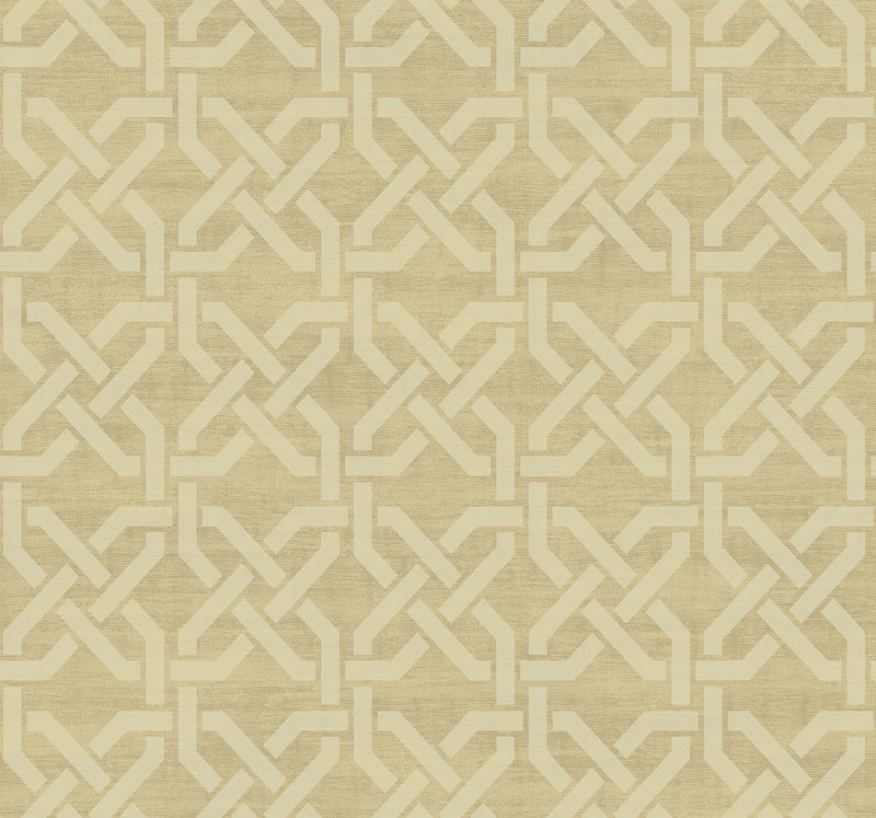 media image for Nouveau Trellis Wallpaper in Gilded from the Nouveau Collection by Wallquest 234