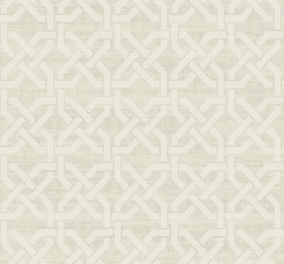 product image of sample nouveau trellis wallpaper in sand from the nouveau collection by wallquest 1 548