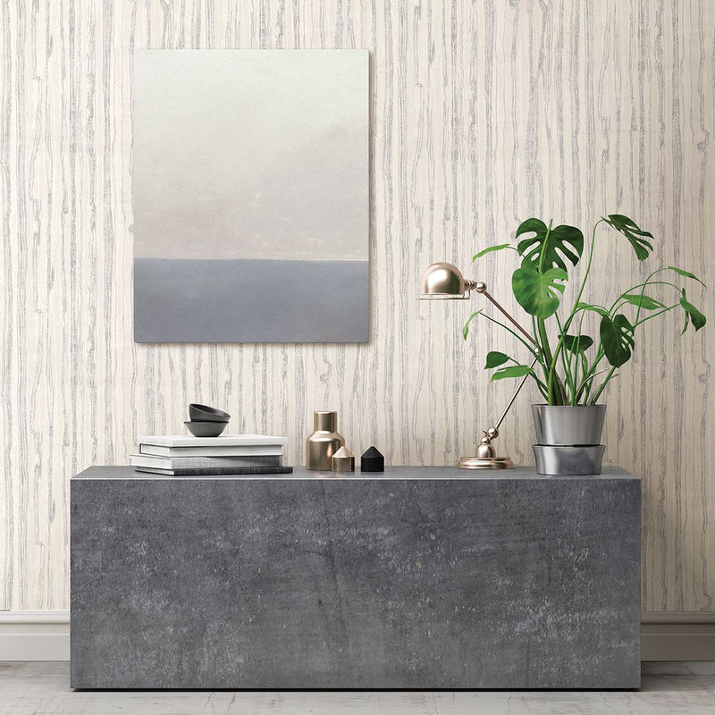 media image for Nova Faux Wood Wallpaper in Platinum from the Polished Collection by Brewster Home Fashions 277