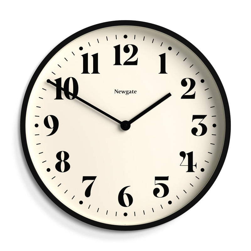 media image for number two theatre dial black wall clock by newgate numtwo240k 1 294