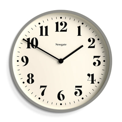 product image for number two theatre dial posh grey wall clock by newgate numtwo240pgy 1 40