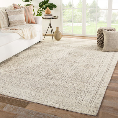 product image for rei07 jadene hand knotted geometric white light gray area rug design by jaipur 12 17