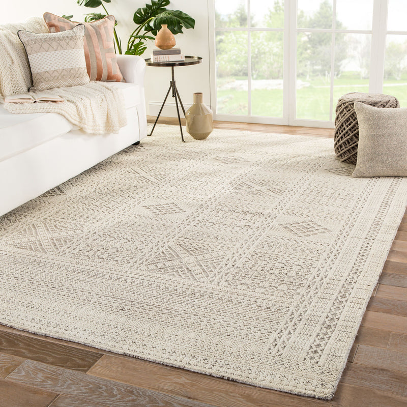 media image for rei07 jadene hand knotted geometric white light gray area rug design by jaipur 12 232