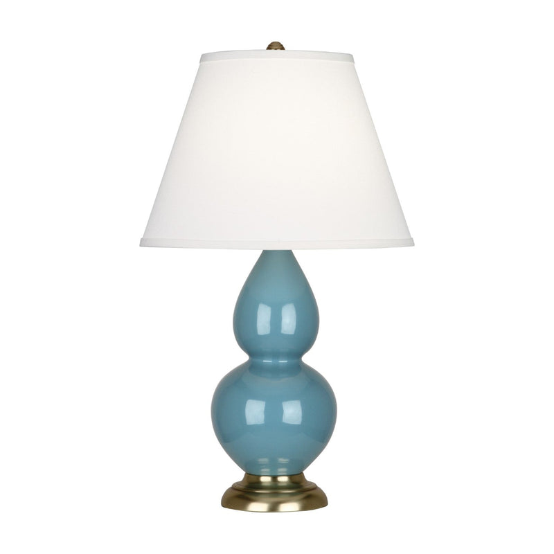media image for steel blue glazed ceramic double gourd accent lamp by robert abbey ra ob10 2 254