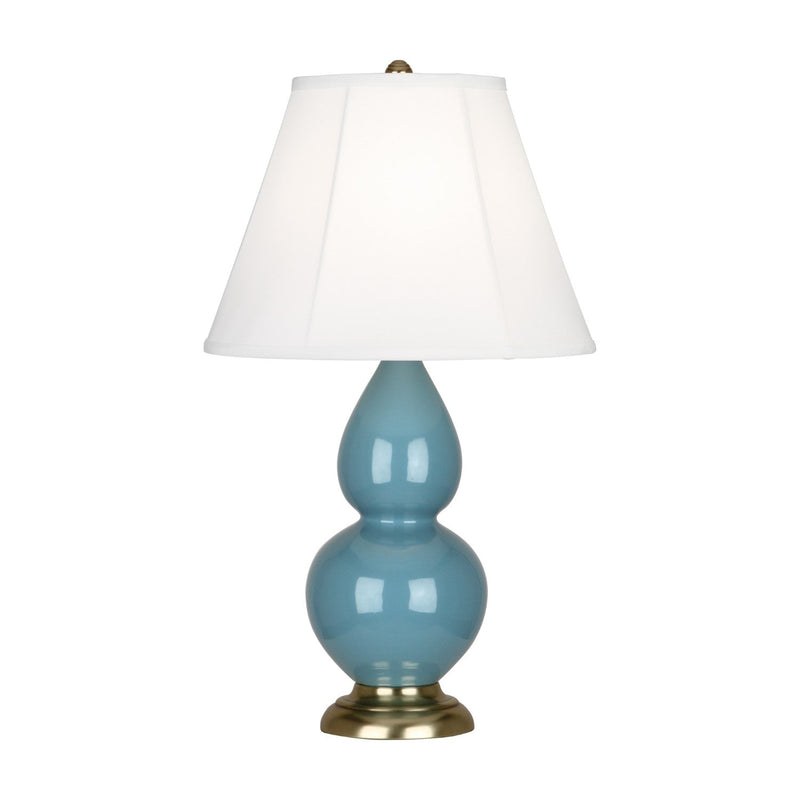 media image for steel blue glazed ceramic double gourd accent lamp by robert abbey ra ob10 1 258