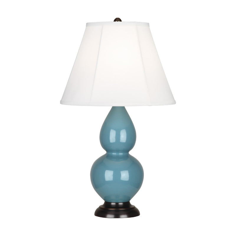media image for steel blue glazed ceramic double gourd accent lamp by robert abbey ra ob10 5 288