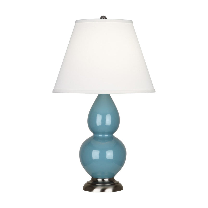 media image for steel blue glazed ceramic double gourd accent lamp by robert abbey ra ob10 4 250