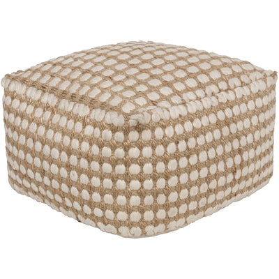 product image for Oak Cove OCPF-4002 Pouf in White & Khaki by Surya 62