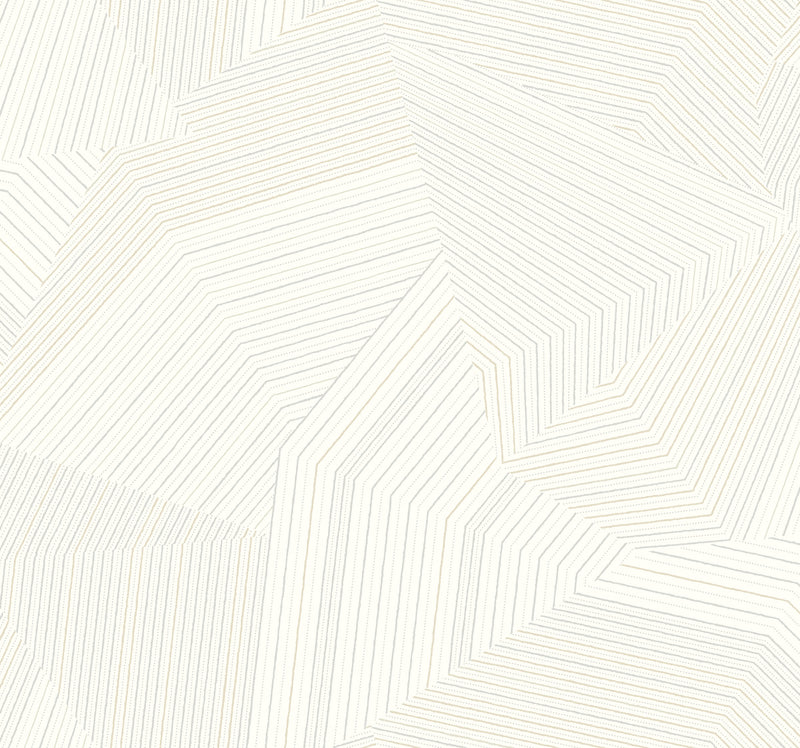 media image for Dotted Maze Wallpaper in White 28