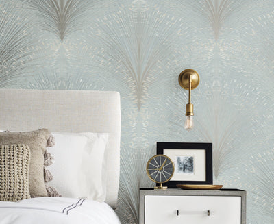product image for Papyrus Plume Wallpaper in Sky Blue 50