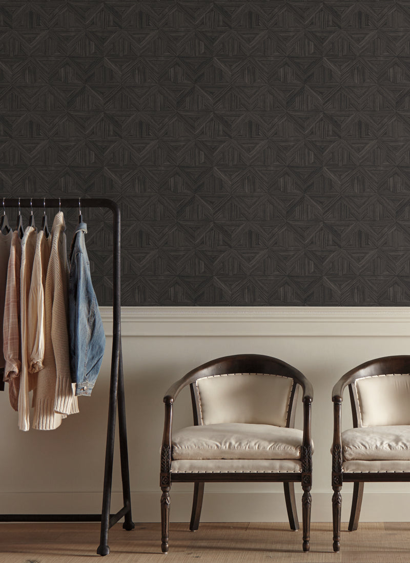 media image for Parquet Midnight Wallpaper from the Magnolia Open Sheet Collection by Joanna Gaines 20
