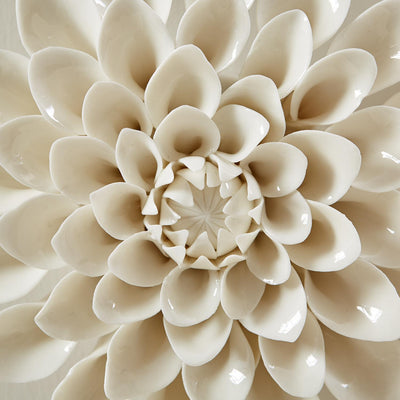 product image for white porcelain garden set of 7 flower wall sculptures 9 64