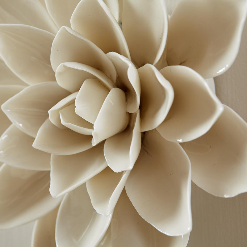 media image for white porcelain garden set of 7 flower wall sculptures 4 219