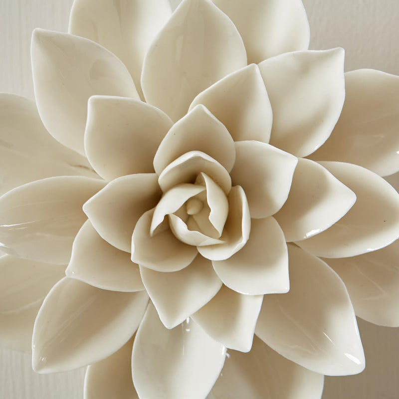 media image for white porcelain garden set of 7 flower wall sculptures 5 285