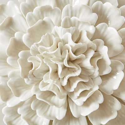 product image for white porcelain garden set of 7 flower wall sculptures 7 27