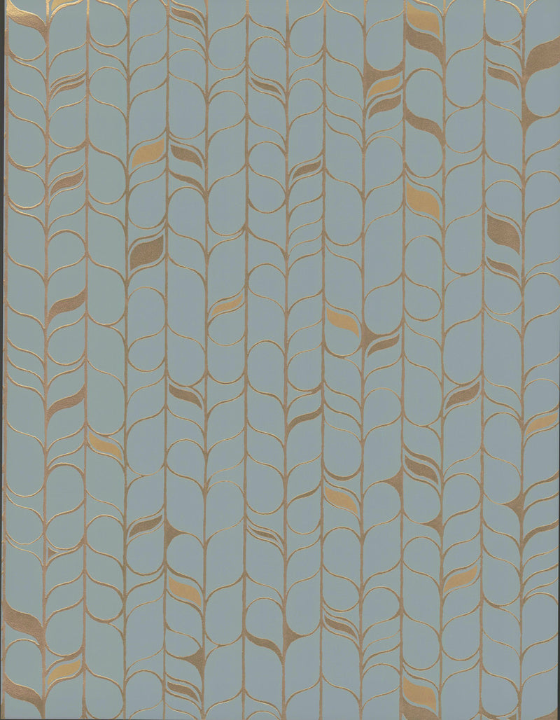 media image for sample perfect petals wallpaper in blue gold by candice olson for york wallcoverings 1 278