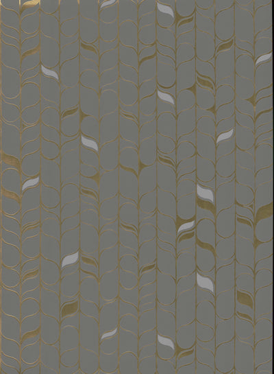 product image of Perfect Petals Wallpaper in Grey/Gold by Candice Olson for York Wallcoverings 557