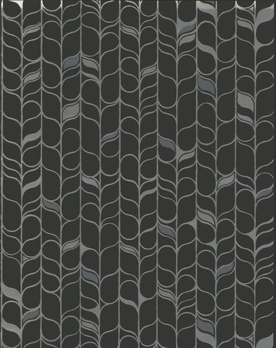 product image of Perfect Petals Wallpaper in Black/Silver by Candice Olson for York Wallcoverings 564