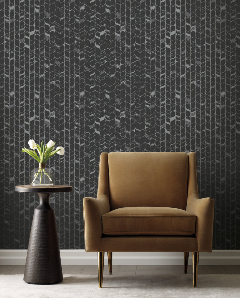 media image for Perfect Petals Wallpaper in Black/Silver by Candice Olson for York Wallcoverings 282