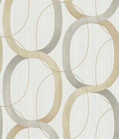 product image of Interlock Wallpaper in Dark Taupe by Candice Olson for York Wallcoverings 527