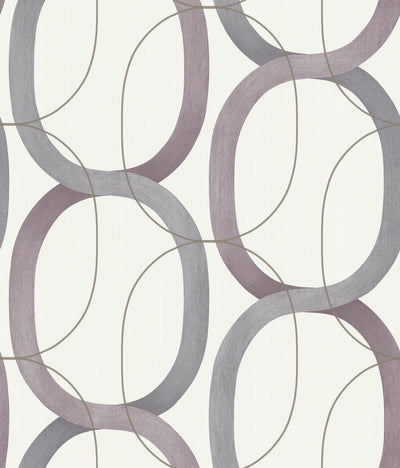 product image of sample interlock wallpaper in plum by candice olson for york wallcoverings 1 526