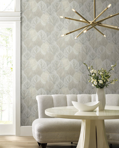 product image for Leaf Concerto Wallpaper in Grey by Candice Olson for York Wallcoverings 66