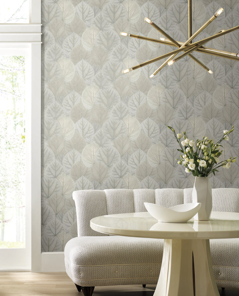 media image for Leaf Concerto Wallpaper in Grey by Candice Olson for York Wallcoverings 27
