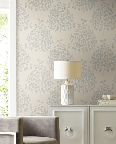 product image of Tender Wallpaper in Cream/Silver by Candice Olson for York Wallcoverings 520