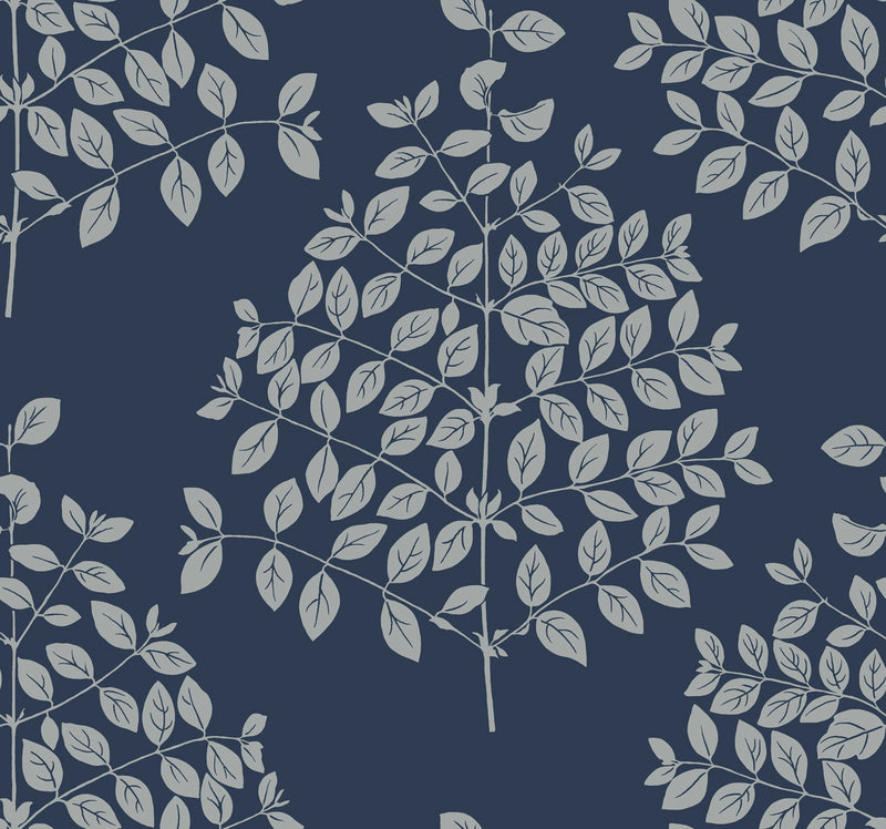 media image for sample tender wallpaper in navy silver by candice olson for york wallcoverings 1 232