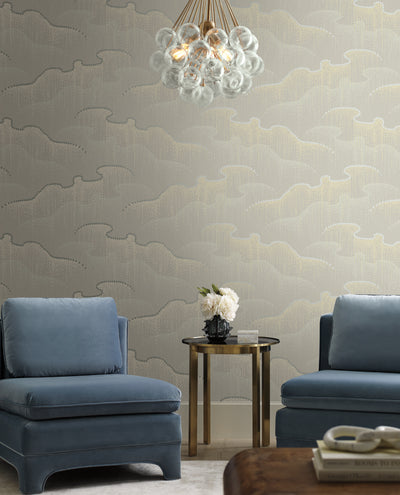 product image for Moonlight Pearls Wallpaper in Light Taupe by Candice Olson for York Wallcoverings 78