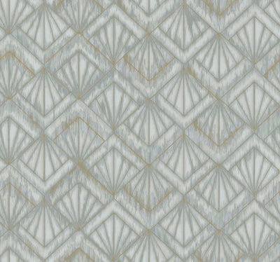 product image of sample modern shell wallpaper in blue grey by candice olson for york wallcoverings 1 594