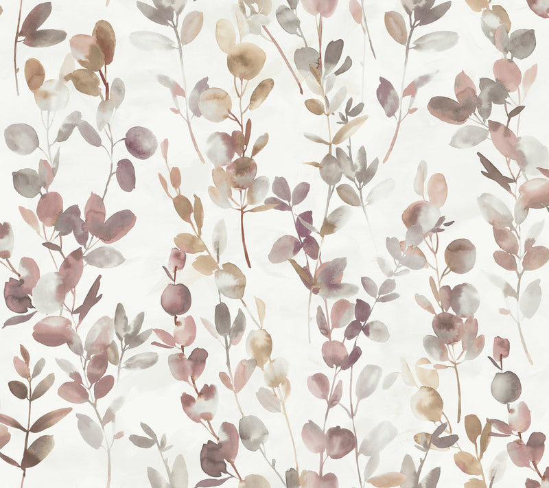 media image for sample joyful eucalyptus wallpaper in purple by candice olson for york wallcoverings 1 287