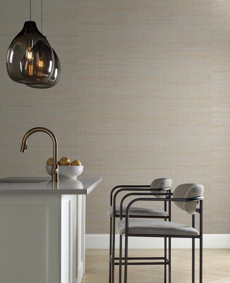 media image for Metallic Jute Wallpaper in Silver/Beige by Candice Olson for York Wallcoverings 290