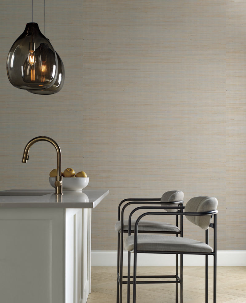 media image for Metallic Jute Wallpaper in Silver/Beige by Candice Olson for York Wallcoverings 246