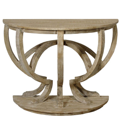 product image for reclaimed lumber demi lune console 1 8