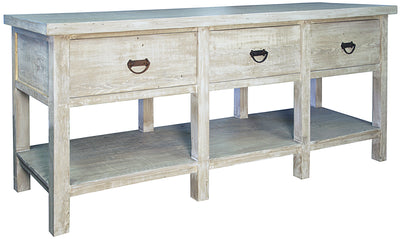 product image for reclaimed lumber console w 3 drawers 1 52