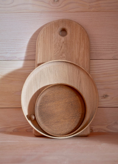 product image for inka wood tray round small dark by oyoy l300220 6 61