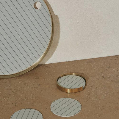 product image for oka tray round brass minty ocean silicone mat design by oyoy 3 39
