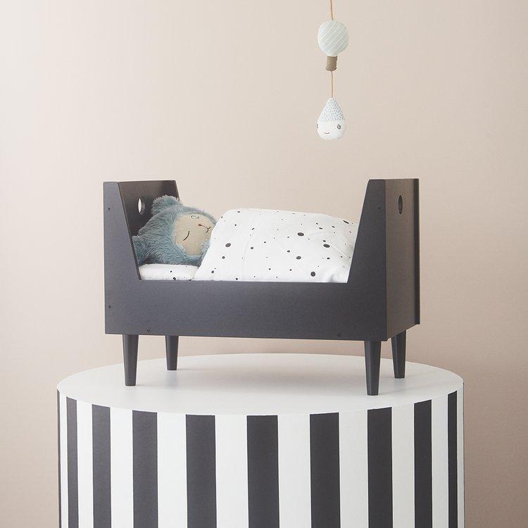 media image for Retro Doll Bed in Dark Grey design by OYOY 255